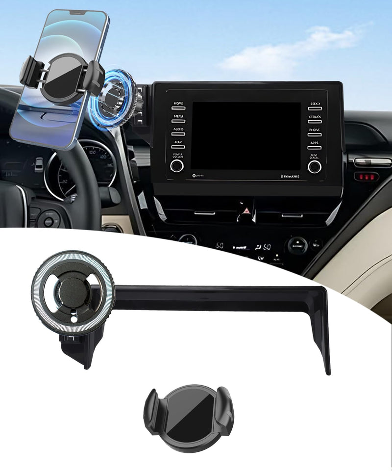 Car Phone Mount for Toyota Camry 2021-2024 7-inch | 2021-2024 Toyota Camry MagSafe Strong Magnets Cell Phone Holder Accessories, with Portable Phone Gripper 360° Rotation