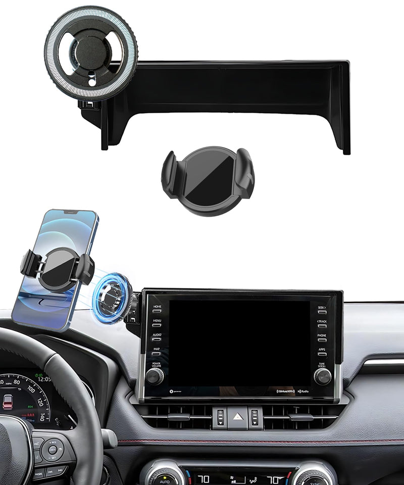 Car Phone Mount for Toyota RAV4 2022 9 inch | 2022 Toyota RAV4 MagSafe Strong Magnets Cell Phone Holder, with Portable Phone Gripper,One-Hand Operation 360° Rotation for 2022 Toyota RAV4(9 Inch)