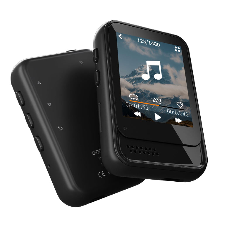 MP3 Player with Bluetooth,Mini MP3 Player with Speaker,Built-in Micro SD Card Slot,Portable Music Player with FM Radio,Video,Voice Recorder,Earphones, for Kids,Sports and Gifts,Max 512GB Expand 16GB