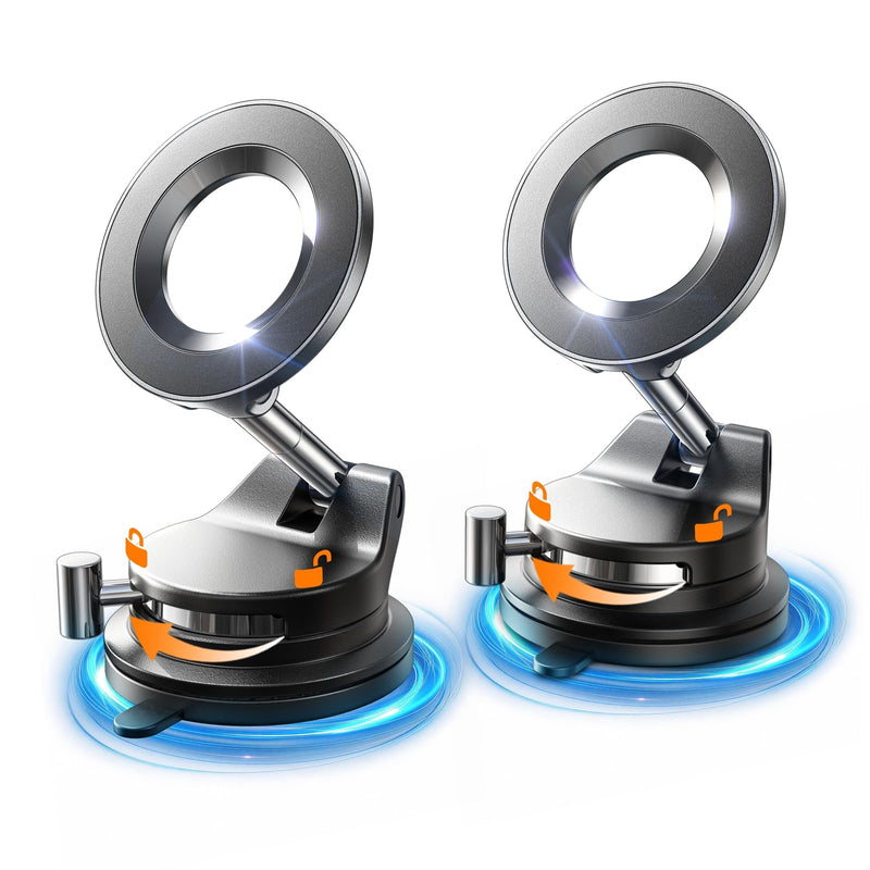 LISEN 2 Pack for Magsafe Car Mount, Magnetic Phone Holder for Car, Strong Magnetic Car Phone Mount, 89 LBS Suction Phone Mount Vacuum, Dashboard Gifts Phone Holders for Your Car Mount for iPhone 17 | 2400gf Strong Magnetic Power, 360° Adjustable Dashbo...