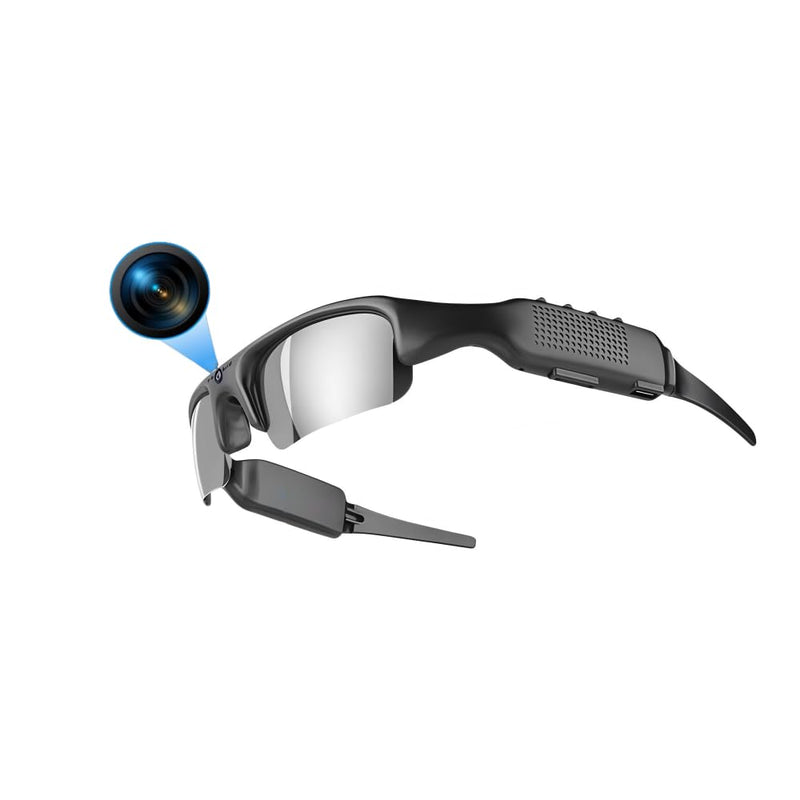 XUMIUZIY Smart Glasses with Camera, 1080P HD WiFi Video Recording Glasses, Bluetooth Audio Polarized Sunglasses, 140 Wide Angle Lens, Photo Taking,for Sports, Travel