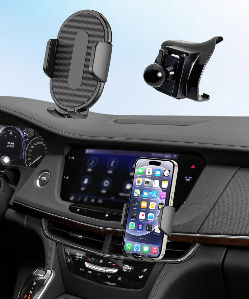 Car Phone Holder for Cadillac CT6 / CT6-V 2016-2020 Auto Accessories，One Hand Place & Pick，360° Rotation，Hands Free，for 4.7-7 inch Phones