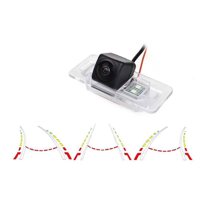 AHD/CVBS Car Rear/Front View Camera Fisheye Dynamic Trajectory Tracks Line & Vehicle Camera for BMW 3 E46 E90 E91 E92 5 E39 E60 E61 X5 E53 E70 & 170° Wide-Angle Backup Camera