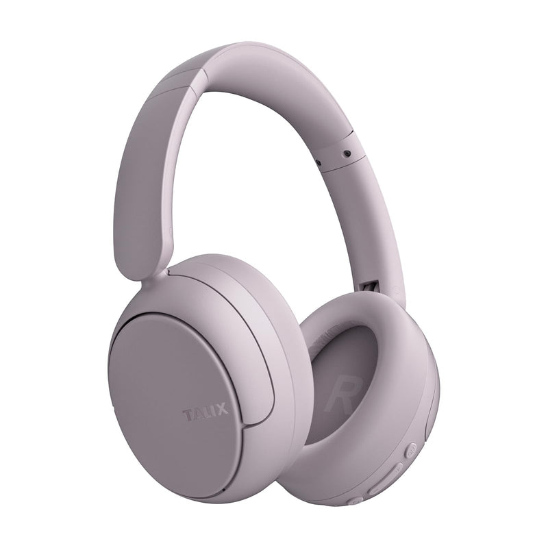 TALIX H30 Hybrid Active Noise Cancelling Headphones, 110H Playtime Hi-Res Audio Bluetooth 6.0 Wireless Over Ear ANC Headphones for Commute/Travel (Purple) Purple