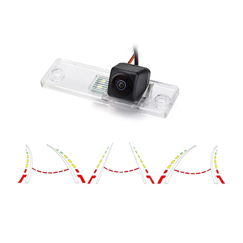 AHD/CVBS Car Rear View Camera Fisheye Lens Dynamic Trajectory Tracks Line & Vehicle Camera for Toyota 4Runner / Hilux Surf/Toyota Fortuner SW4 / Toyota Innova &170° Wide-Angle Backup Camera