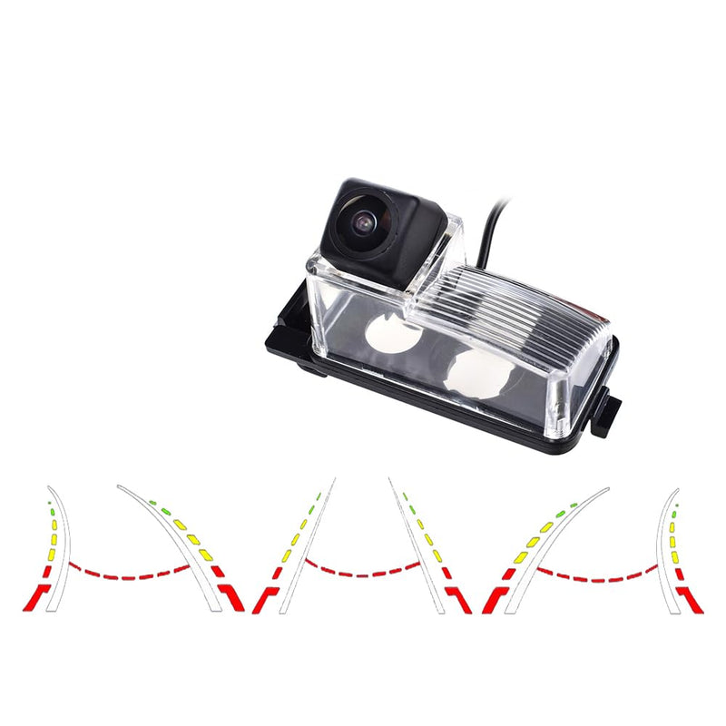 AHD/CVBS Car Rear View Camera's Fisheye Lens Dynamic Trajectory Tracks Line Cable & Vehicle Camera for Nissan Tiida/Versa Hatchback/Grand Livina/Pulsar/Fairlady Z &170° Wide-angle Backup Camera