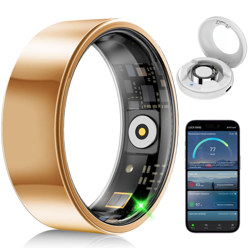Fitness & Health Smart Ring for Men Women – Heart Rate, Blood Oxygen RG10B