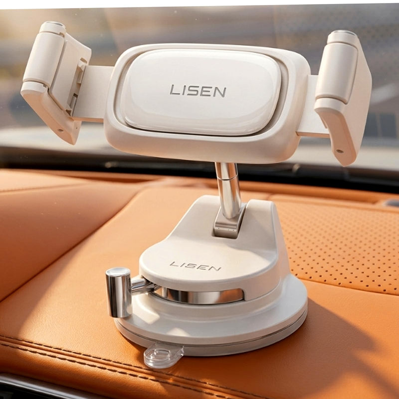 LISEN Suction Phone Mount for Car, [Ultra Suction & 95% Cases Friendly] Car Phone Holder Mount Vacuum Dashboard Phone Holder, Car Cell Phone Holder for iPhone 17 16 15 14 Pro Max Air Galaxy S26 S25