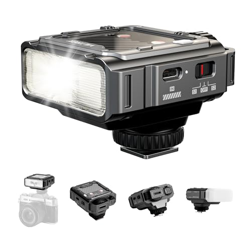 VILTROX Spark Z3 TTL Camera Flash Speedlite for Fujifilm, GN16 6500K Mini On-Camera Flash with 26Ws Output, 7 Power Levels, 650 Full-Power Flashes, 1s Recycle, 1800mAh Li-ion Battery, Softbox (Gray) Z3-F(Gray)