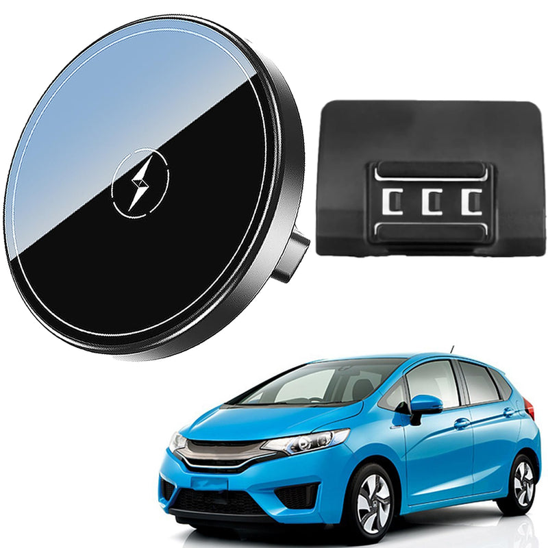 15W Magnetic Wireless Charging Car Mount Exclusive Snap-On Holder for Honda Fit 2009-2014 Accessories Dedicated Phone Stand Compatible with MagSafe for iPhone 12-17 Series Honda Fit for 2009-2014