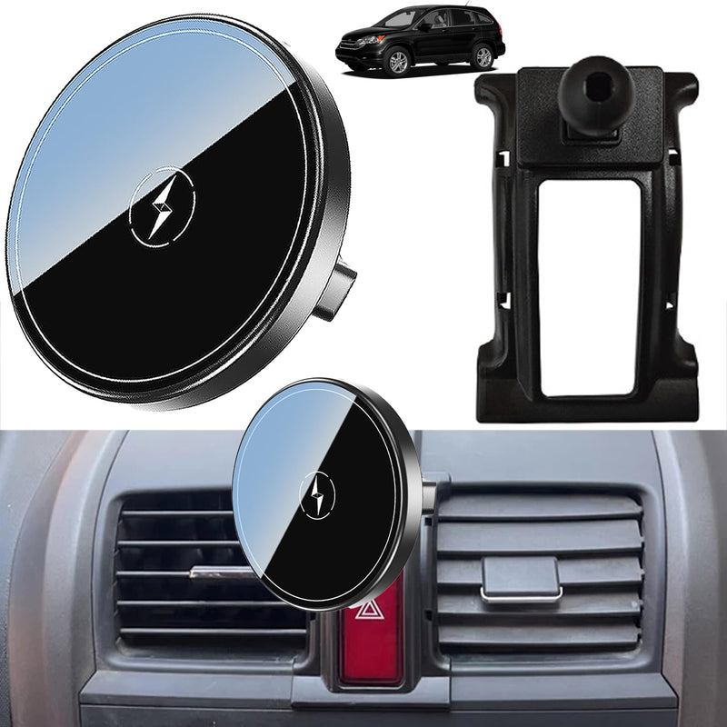 15W Magnetic Wireless Charging Car Mount Exclusive Snap-On Holder for Honda CR-V 2007-2011 Accessories Dedicated Phone Stand Compatible with MagSafe for iPhone 12-17 Series Honda CR-V for 2007-2011