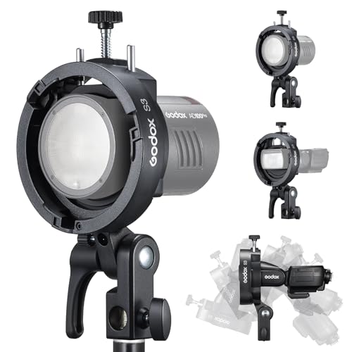 Godox S3 Speedlite Bracket Bowens Mount S-Type Holder (S2 Upgraded 2026)