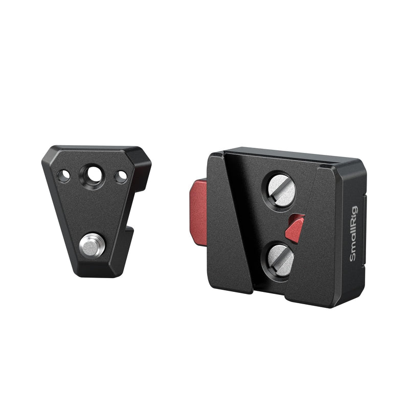 [AUSTRALIA] - SMALLRIG V-Lock Mount Plate Kit, Mini V Mount Battery Plate with 1/4"-20 Threaded Holes, Quick Release and Lightweight for V-Mount Battery, Monitors, Magic Arms 1/4"-20 Hole 