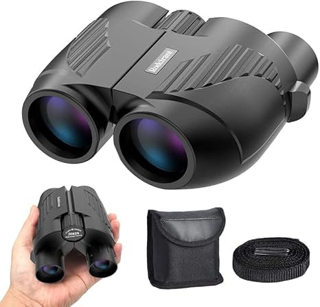 [AUSTRALIA] - 20X25 Compact Binoculars for Adults,Large Eyepiece Waterproof Binocular,Easy Focus Small Binoculars for Bird Watching,Hiking and Concert, Black 