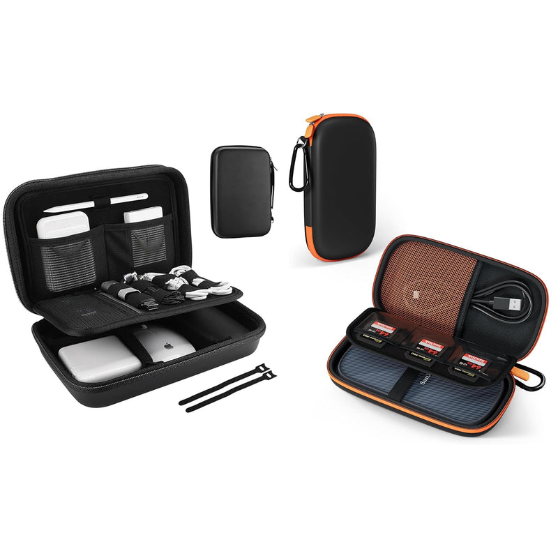 ProCase Hard Travel Electronic Organizer Case Bundle with Hard Carrying Case for 2025 SanDisk Extreme Pro Portable SSD