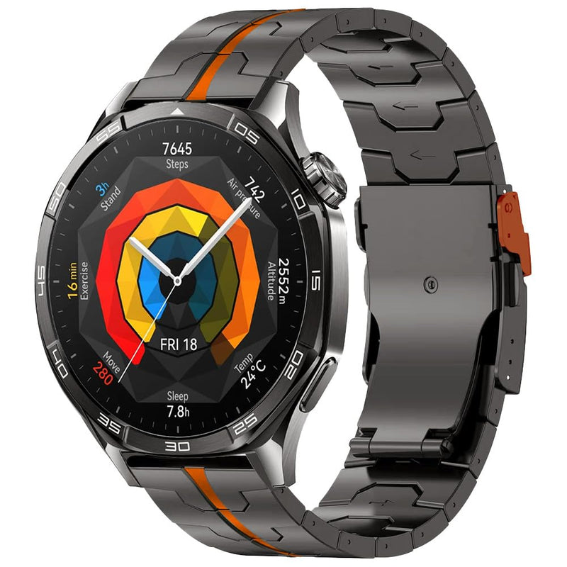22mm Titanium Metal Band for Huawei Watch GT Runner 2/GT6/6Pro 46mm | For GT 5/4/3/3Pro/Active/Classic/2 Pro/Sport/Elegan| 40% Lightweight,Skin-Friendly,Corrosion Resistance,Fit Wrists 6.3''-9''