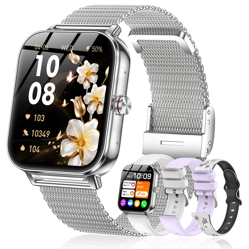 Smart Watches for Women, 1000mAh Battery lasts 20 days, 1.85" Smart Watch (Answer/Make Calls) Heart Rate/Sleep Monitoring, Activity Trackers 130+ Sports Modes, IP68 Fitness Watch for iOS Android