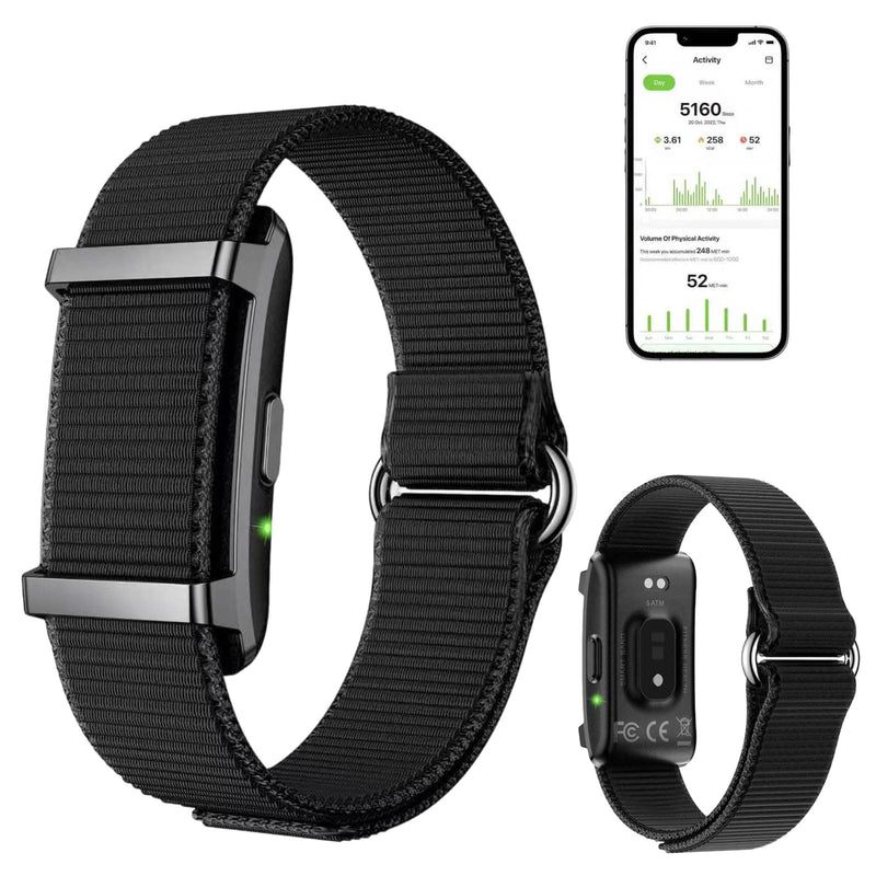 Fitness Tracker, Health Wearable, Activity Tracker with APP | 24/7 Activity and Sleep Tracker, Personalized Coaching, Menstrual Cycle Insights, 30+ Days Battery Life Black