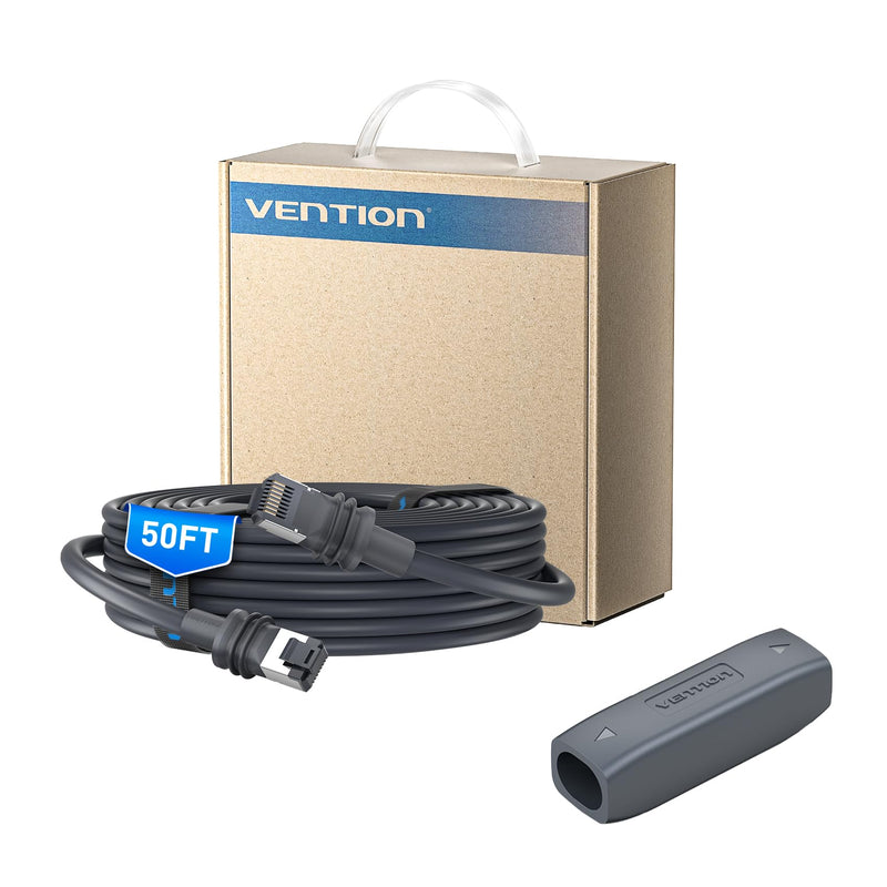 VENTION Starlink Gen 3 Complete Extension Kit: 50ft High-Speed Waterproof Ethernet Cable & IP68 Cable Coupler for Starlink V3/Mini