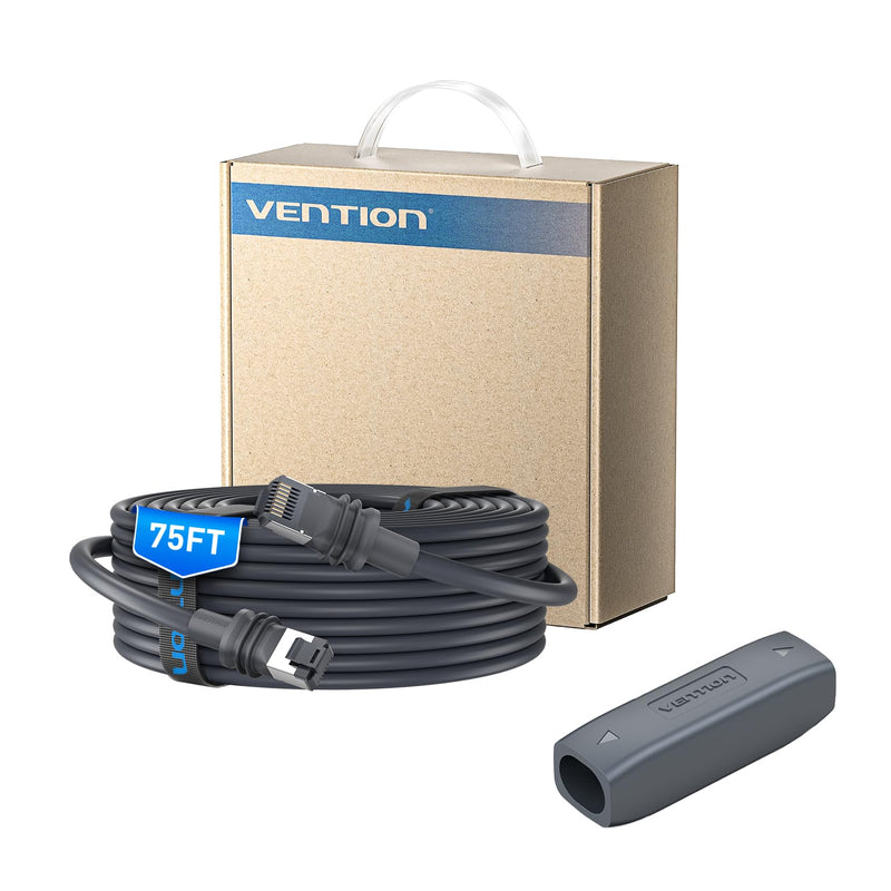 VENTION Starlink Gen 3 Complete Extension Kit: 75ft High-Speed Waterproof Ethernet Cable & IP68 Cable Coupler for Starlink V3/Mini