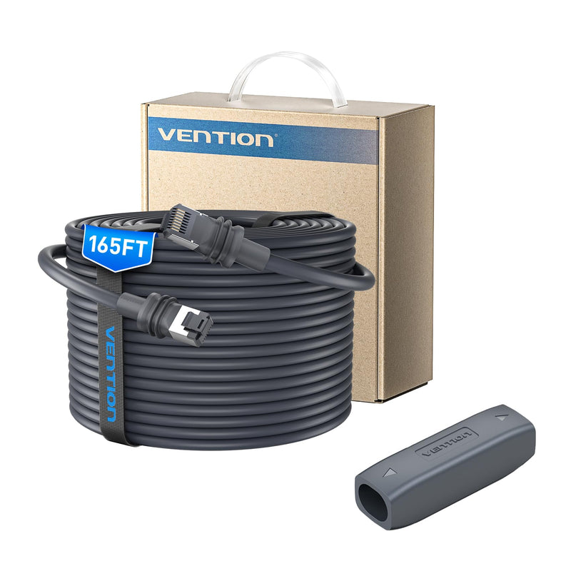 VENTION Starlink Gen 3 Complete Extension Kit: 165ft High-Speed Waterproof Ethernet Cable & IP68 Cable Coupler for Starlink V3/Mini