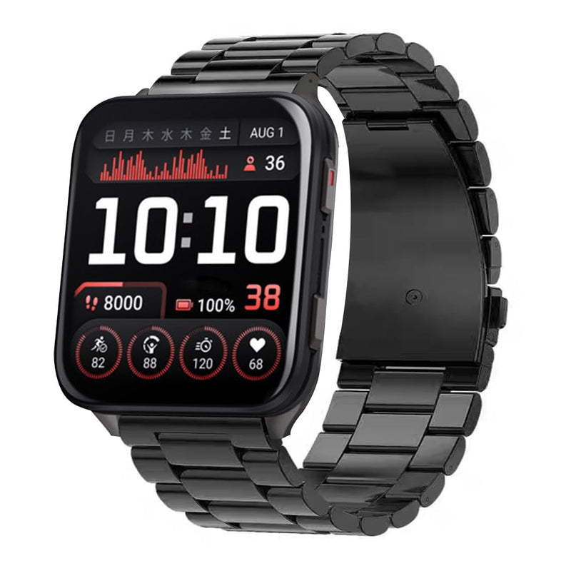 Titanium Band for garmin venus X1, 24mm Quick Release Metal Watchband with Integrated Buckle Strap Replacement for Garmin Watch venu X1 black