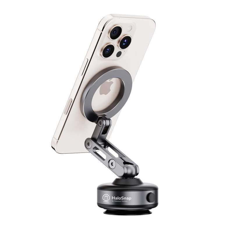 Magnetic Phone Mount for Wall & Multi-Surface – MagSafe Compatible Wall Phone Holder, 360° Adjustable | Kitchen, Gym, Shower, Bathroom, Desk | Strong Magnet for iPhone 12-17, Samsung Galaxy Gray