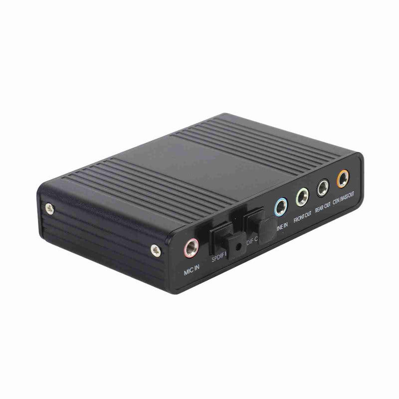 6 Channel Sound Card USB,External USB Sound Card Adapter for PC Laptop Audio,External Digital Optical SPDIF Audio Output Adapter for PC