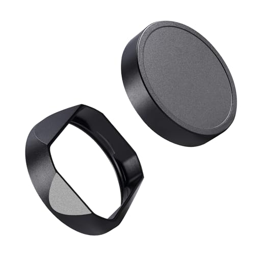 Metal Square Lens Hood 43mm with Cover for Leica Q3/Q3-43 Camera,Q3 Camera Accessories Black (Black)