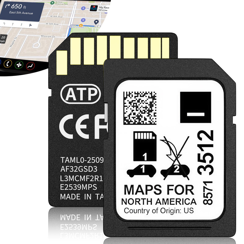 2026 GM Navigation SD Card for Cadillac Chevrolet Buick GMC 2019-2023 Vehicles, Latest GMC Navigation SD Card with Update USA/Canada/Mexico Maps, GPS SD Card Part 8571 3512 GMC Accessories