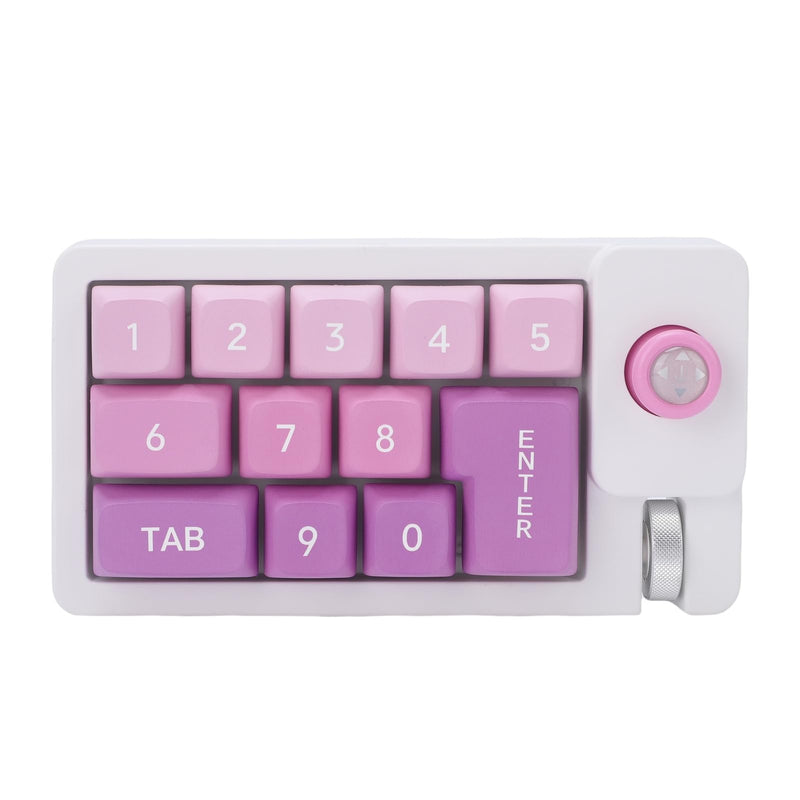 Tangxi USB C Wired Mechanical Number Pad, 12 Keys Hot Swappable Numpad with RGB LED Backlit, Metal Roller & Rocker Design, Game Macro Programmable Buttons (Green) Green