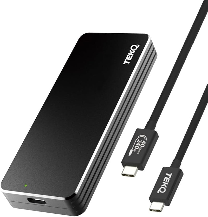 USB4 NVMe SSD Enclosure with Cooling Fan, 40Gbps M.2 Case (Black) | Enclosure only (no SSD); fits M.2 2280 NVMe PCIe SSD; 40Gbps USB4 with built-in cooling fan 0 GB