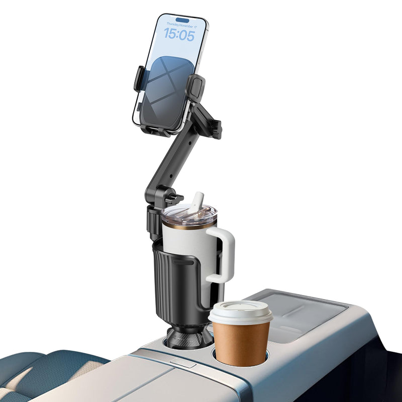 Cup Phone Mount for Car, Cup Phone Holder [2026 Upgraded] 20.5" Height Long Arm Phone Mount for Your Car/Truck/SUV Fit All 4.0-7.0in Smartphones iPhone, No Shake Design