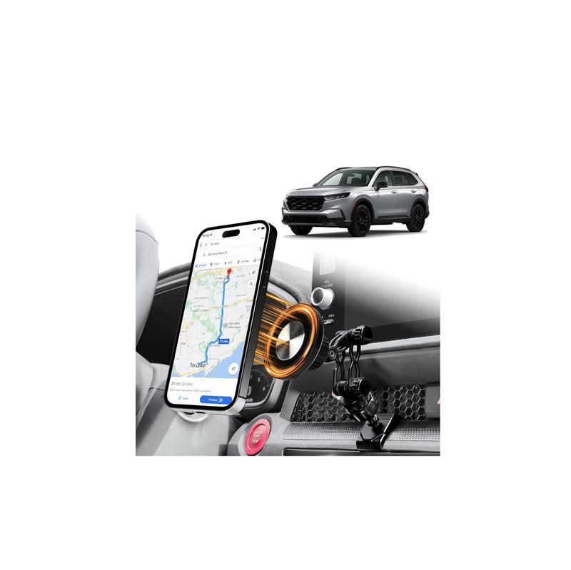 Karltys Magnetic Phone Mount for Honda CR-V 2023-2026 | Custom-Fit Air Vent Car Phone Holder with Zinc Alloy Base, 360° Adjustable Arm, Strong Magnetic Hold, Includes Metal Ring 23-26 CRV