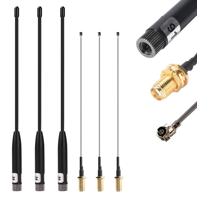 3 Pack 915MHz Antenna LoRa 4dBi Gain Soft Whip Antenna,Long Range high gain meshtastic Antenna 17cm Omni SMA Metal Interface Connector for Lora V3 Meshtastic eap32 915MHz OLED Board 10dBi