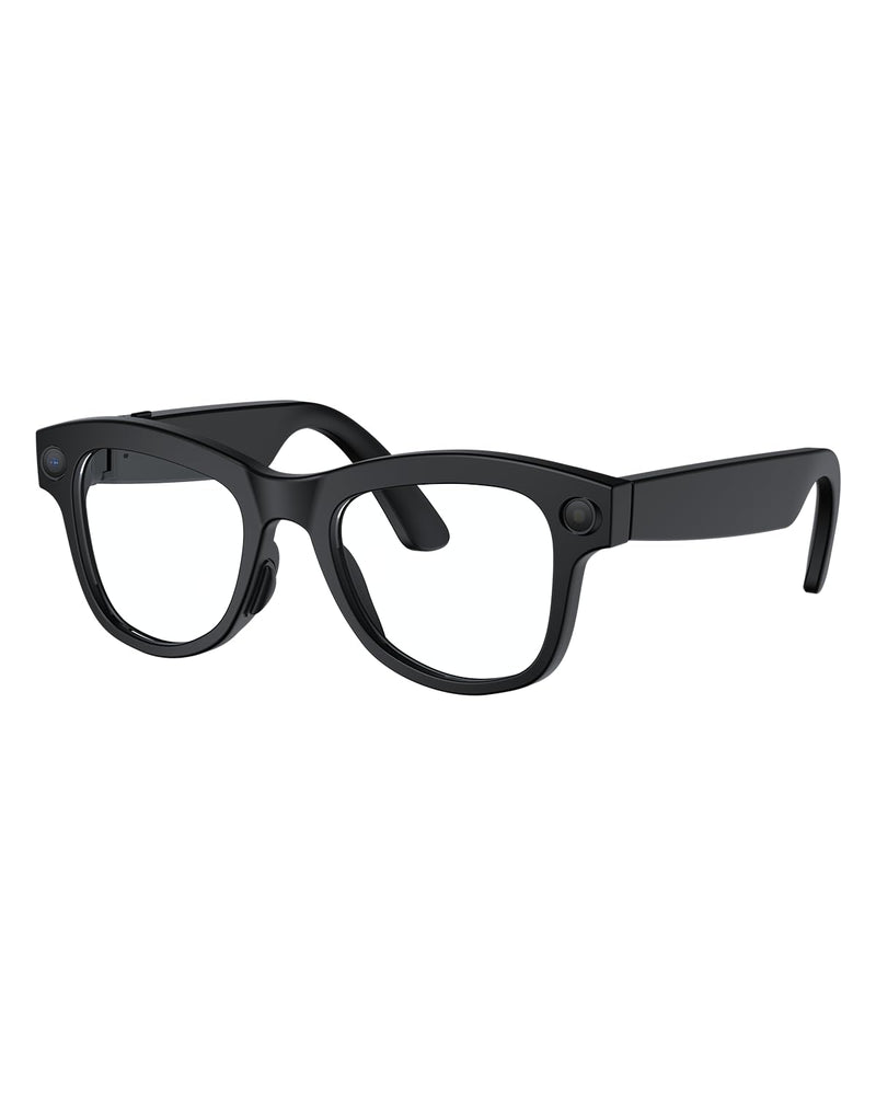 AI Smart Glasses with Camera, Translation, Video Audio Recording,Music | AI ChatGPT, Noise Canceling, Blue Light Lenses for Women Men (Traval Business) Black