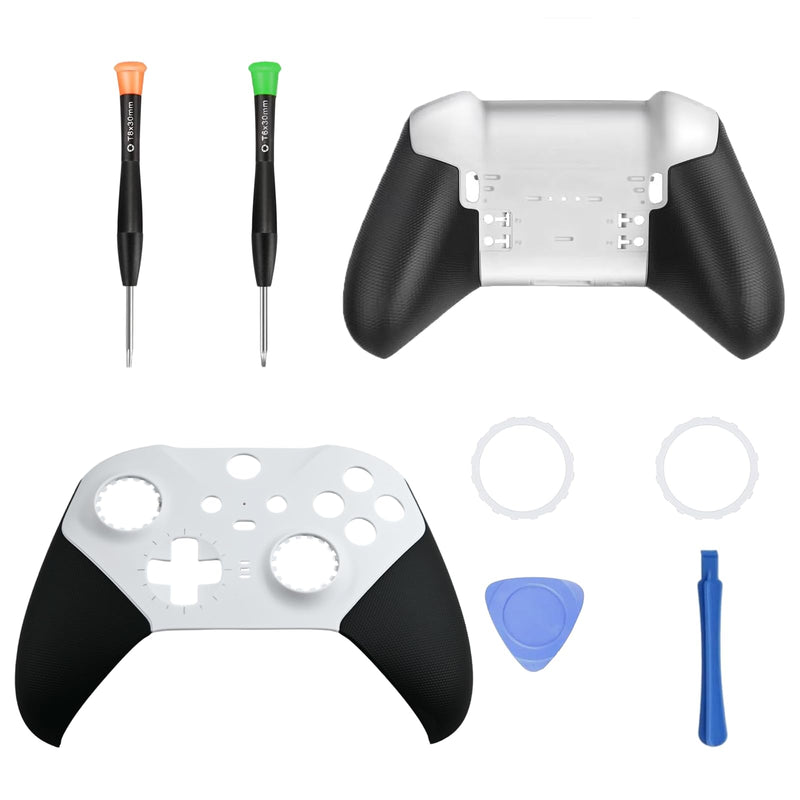 White Elite 2 Front+ Back Housing Shell Replacement Kit Compatible for Xbox Elite Series 2 Controller Housing Shell White
