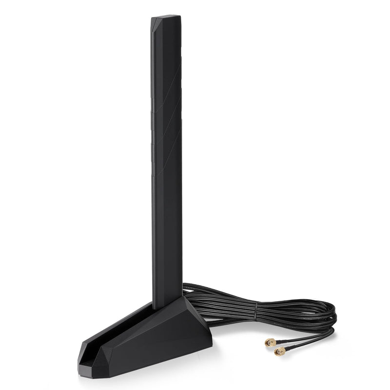 Eightwood WiFi 6E Antenna Tri-Band 6GHz 5GHz 2.4GHz RP-SMA Antenna | Magnetic Base, for Desktop PC ASUS Gigabyte Aorus Gaming Motherboard PCIe Bluetooth Card