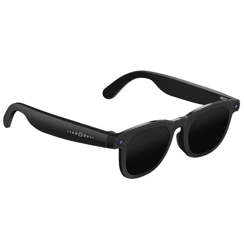 AI Smart Glasses with 4K Camera & Real-time Translator, 1080P HD Video Recording Glasses, Bluetooth 5.3 Audio Sunglasses with Open-Ear Speakers, ENC Mic for Vlogging, Travel, Work