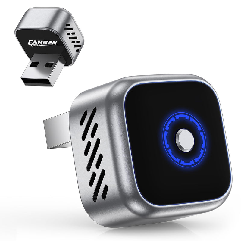 2026 Upgraded Wireless CarPlay Adapter – Stylish Blue Mini Size, Fast Auto-Link for iOS 12+ & Android 11+, Lag-Free Music & Navigation for 2016+ Autos