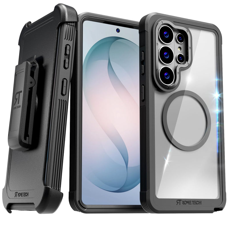 Designed for Samsung Galaxy S26 Ultra Case with Belt Clip Holster | Protective Cover with Strong Magnet Compatible with Magsafe - Black