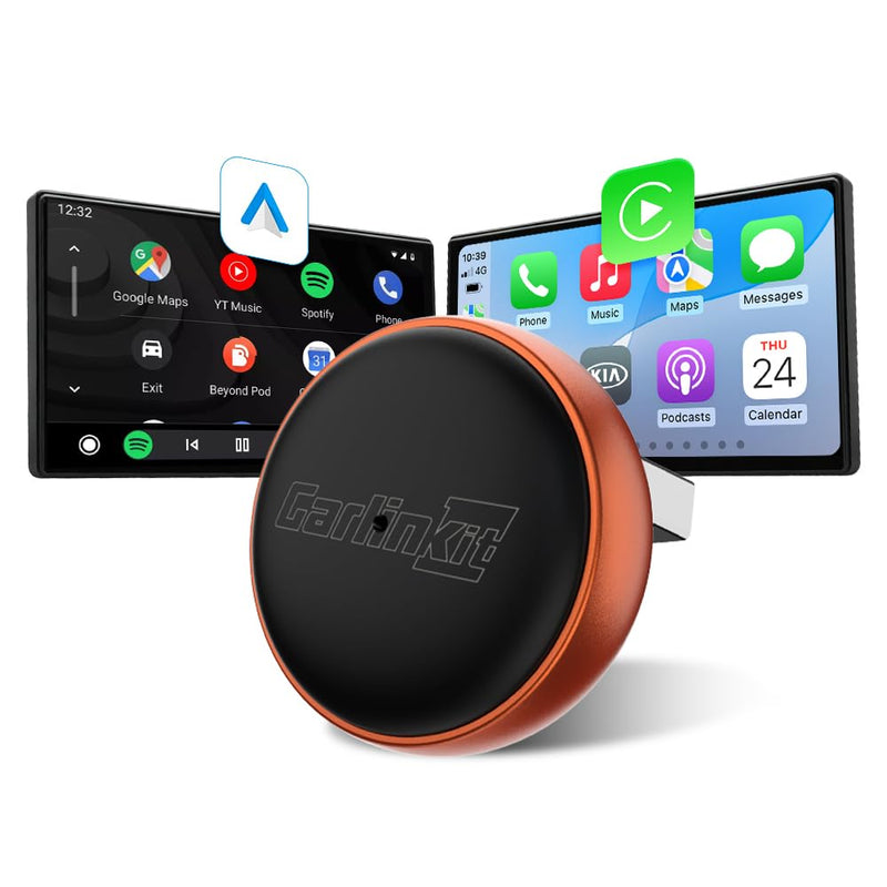 2-in-1 Wireless CarPlay & Android Auto Adapter - CarlinKit MINI Ultra3 | Converts Factory Wired CarPlay or Android Auto to Wireless | Auto Connect | for iPhone & Android | Ultra-Compact Design
