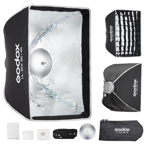 Godox Quick Release Softbox UL-12"x18",Bowens Mount Umbrella Softbox 30 x45 cm