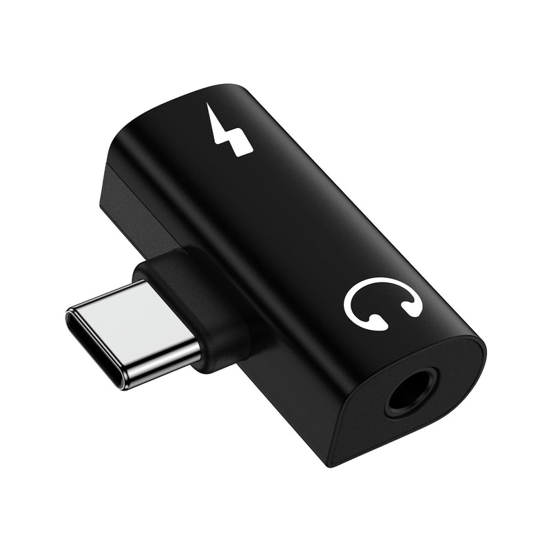 USB C to 3.5mm Headphone Jack Adapter and Charger for Samsung Galaxy S26 | S26 Ultra S26+ S25 FE A17 A37 A27 A36, 2 in 1 Type C Audio Adapter Headphone Aux & Charger Adaptor 60W Fast Charging Dongle Black
