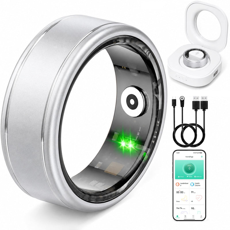Smart Ring for Women & Men, IP68 Waterproof Fitness Tracker Ring with Heart Rate, Blood Oxygen & Sleep Monitor, Health Tracker Ring Compatible with iOS & Android, No Subscription Fee #7