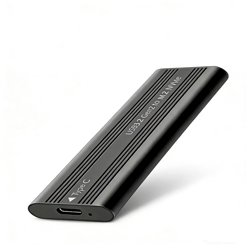 M.2 NVMe SSD Enclosure, USB 3.2 Gen2 10Gbps M.2 to USB-C Adapter, Aluminum PCIe External Case, Support 2230/2242/2260/2280 M/B&M Key SSD, UASP Trim for Mac Windows Linux(SSD Not Included)