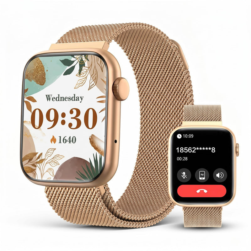 Smart Watches for Women Blood Pressure, 1.9" HD Full Touch Screen, Fitness Tracker with Heart Rate Blood Oxygen Sleep Monitor, IP67 Waterproof Smartwatch, 123 Sports Fitness Tracker for Android iOS Rose Gold