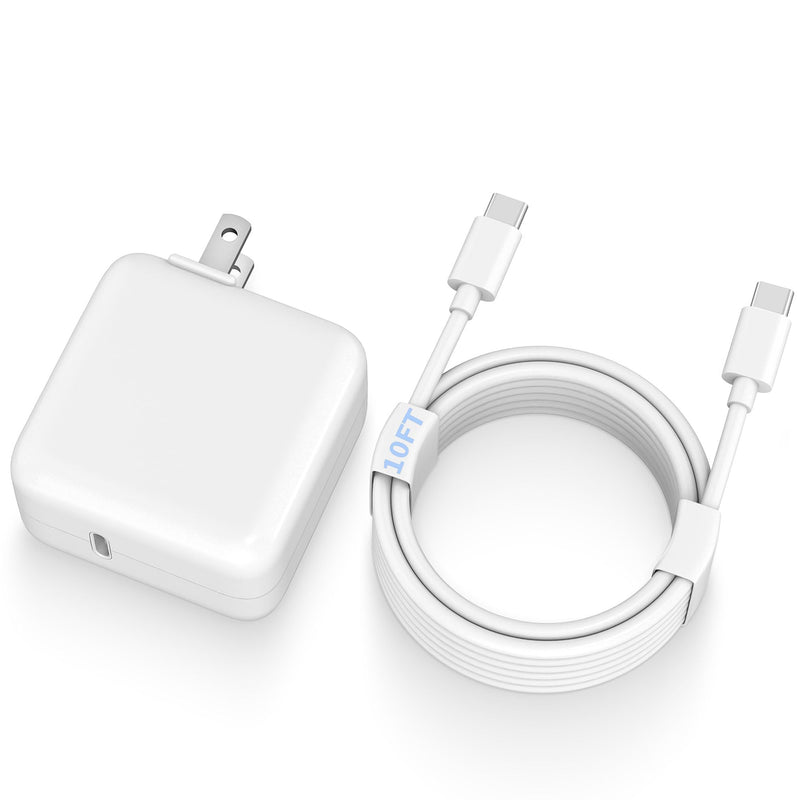 Mac Book Air Charger, 10FT Extra Long USB C to C Cable with Portable 30W USB C Power Adapter Compatible with MacBook Air M1 M2 M3 M4, MacBook Pro 13-16 Inch,iPad Pro,iPhone 16/17 and All USB-C Devices