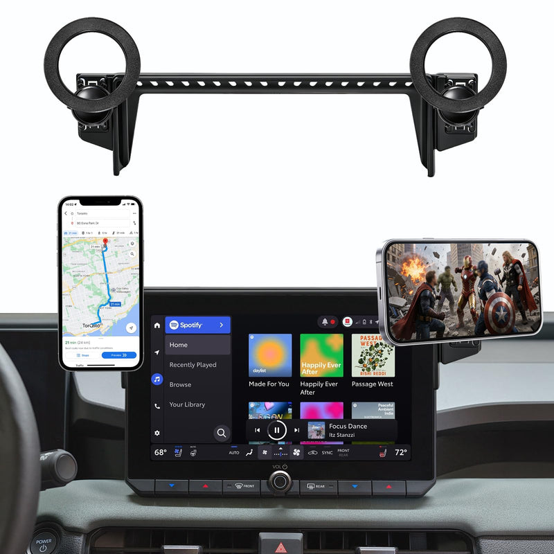 Dual-End Car Phone Holder for Toyota RAV4 2026 Accessories 10.5-Inch Screen | Strong Magnetic Cell Phone Mount for Magsafe iPhone, 360° Hands-Free No Air Vent Blockage One-Hand Operation Stable Stand For Toyota 2026 RAV4 10.5-inch