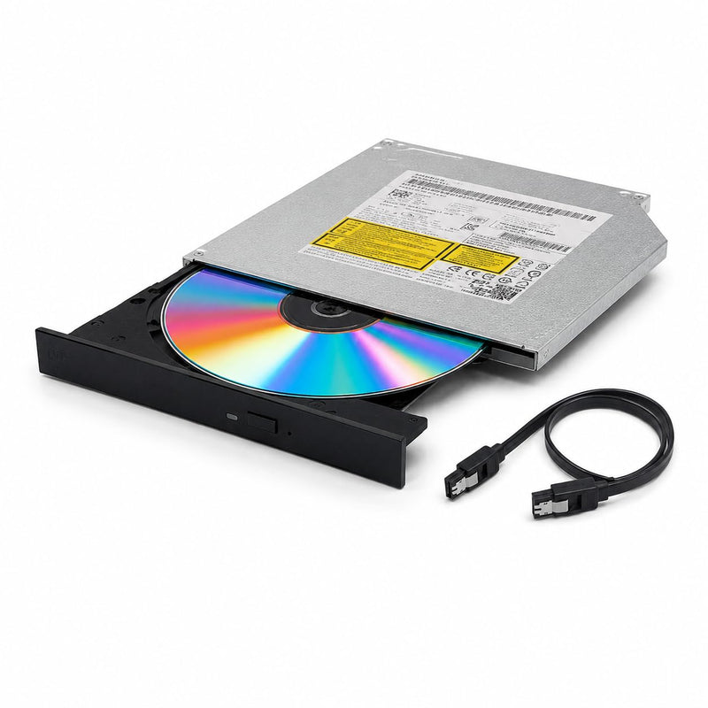 9.5mm SATA Internal DVD RW Drive, GUD1N Optical Drive | GUD1N slim tray-loading CD DVD burner writer, 8X DVD and 24X CD speed, M-DISC support, data cable included; not 12.7mm Thin‌